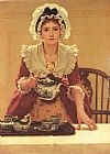 High Tea Paintings - Tea by George Dunlop, R.A., Leslie